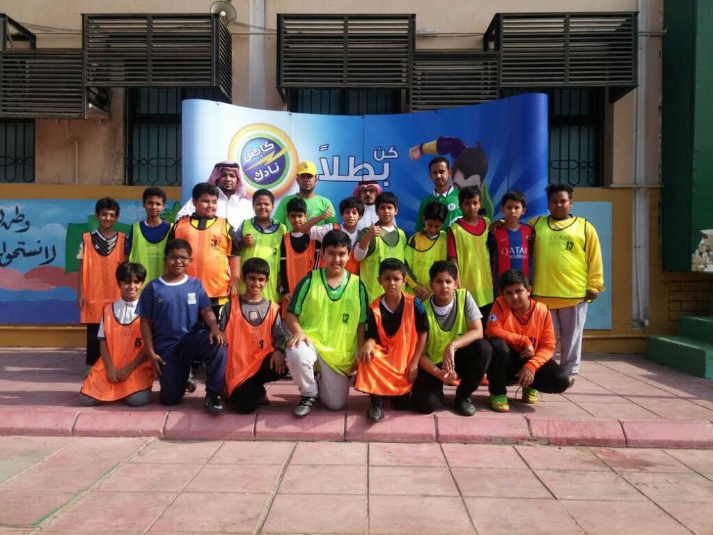 Captain Nadec school activation across Jeddah, Riyadh and Dammam — Future Plan managed sports challenges, safe sampling, uniforms, medals and full operations