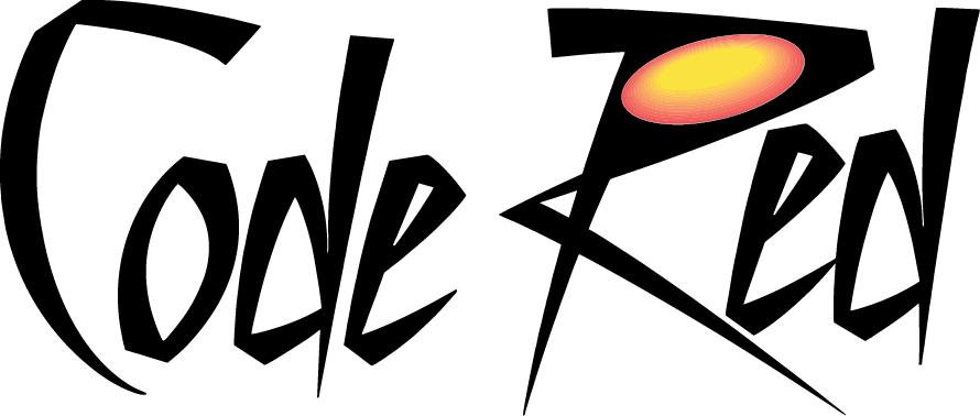 Code Red café brand logo — one of the brands Future Plan was honored to work with in Saudi Arabia | شعار Code Red ضمن علامات الكافيهات التي تشرفنا بالتعامل معها في السعودية