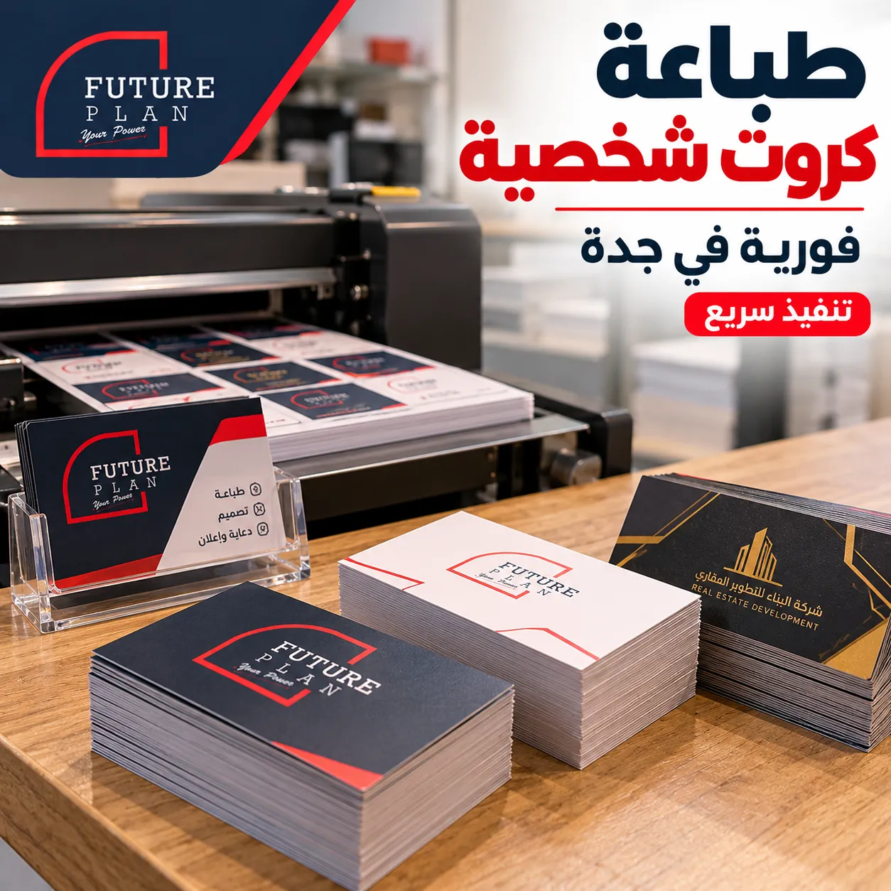 طباعة كروت شخصية فورية في جدة بتصميم احترافي وتنفيذ سريع
